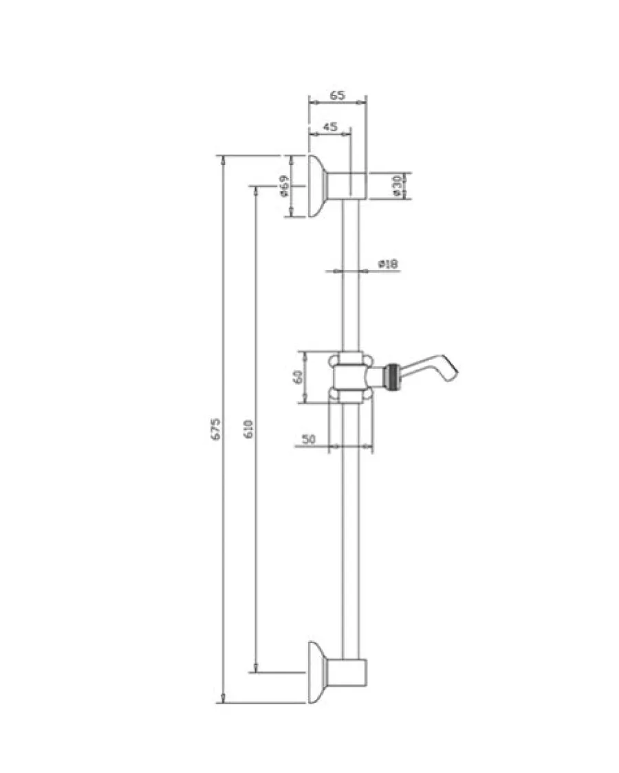 Gaboli Fratelli Rubinetteria Duschar|Duschstång - Kensington utan handdusch och slang brons