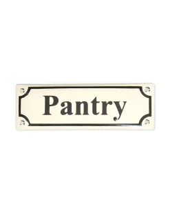 Emaljehuset Emaljskyltar|Emaljskyltar & Dörrskyltar|Emaljskylt - Pantry vit/svart