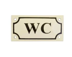 Emaljehuset Emaljskyltar|Emaljskyltar & Dörrskyltar|Emaljskylt - WC vit/svart