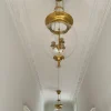 Karlskrona Lampfabrik Amplar|Stora Taklampor|Foajéampel - 200 mässing, klarglas