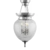 Karlskrona Lampfabrik Amplar|Stora Taklampor|Foajéampel - 200 nickel, slipat klarglas