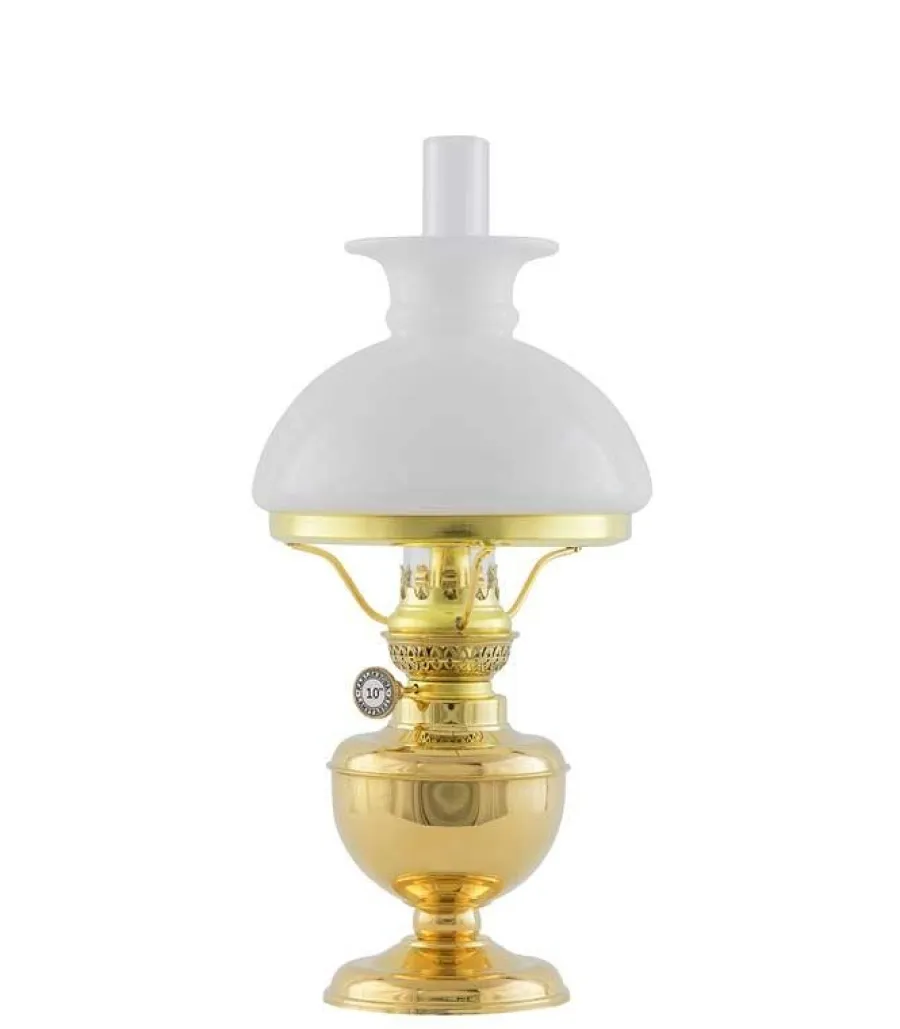Karlskrona Lampfabrik Fotogenlampor - Bord|Juldekoration|Fotogenlampa - Aspölampa mässing