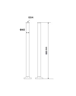 Arroll Limited Gjutjärnsbadkar|Fristående rörskydd 660 x 40 mm till vattenrör - Krom