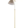 Karlskrona Lampfabrik Golvlampor I Mässing|Golvlampa - Gullberg mässing, beige skärm