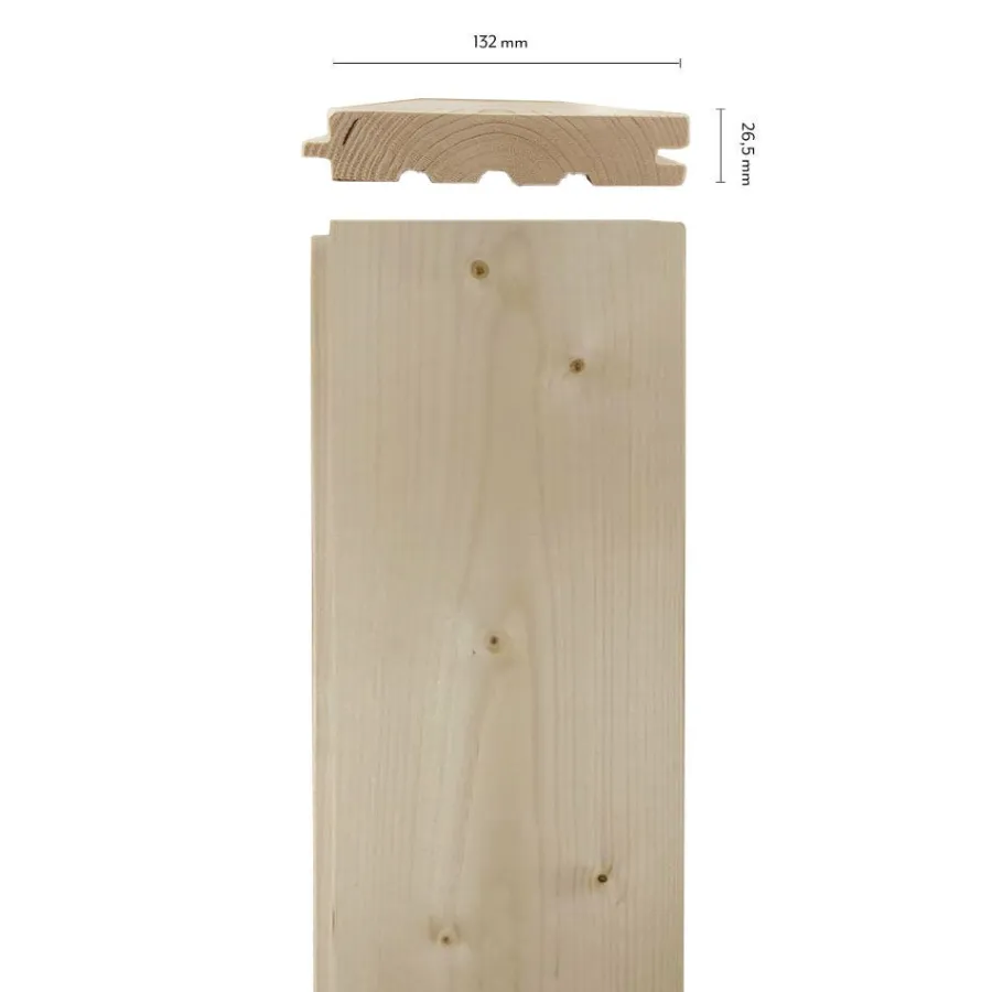 Stigma Hyvleri AB Trägolv Hall|Grangolv|Grangolv Vasastan - 26,5 x 132 mm - Massivt trägolv