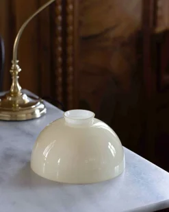 Karlskrona Lampfabrik Lampskärmar I Glas|Halvsfär d170 (f60/Benvit)