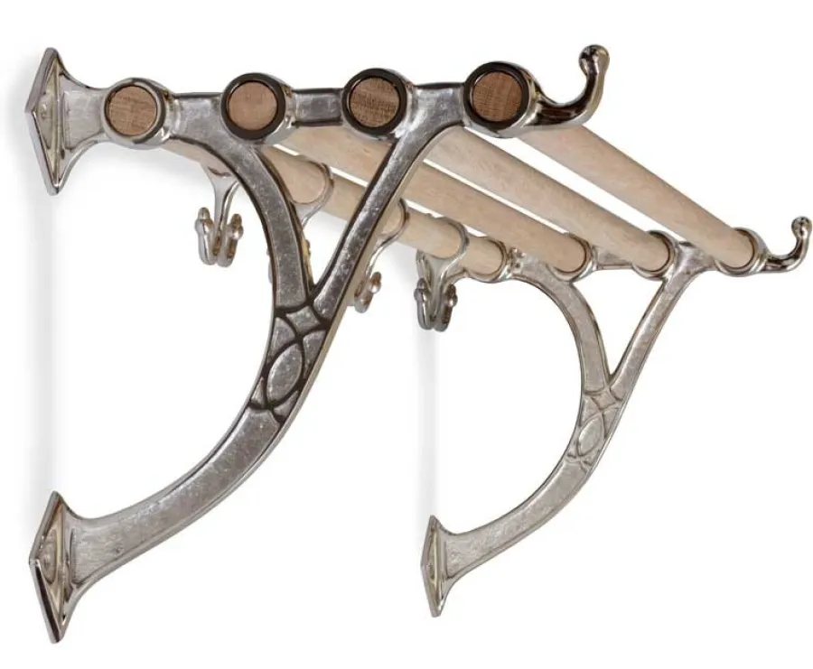 sekelskifte Hatthyllor|Krokar|Hatthylla - nickel & ek, 115 cm