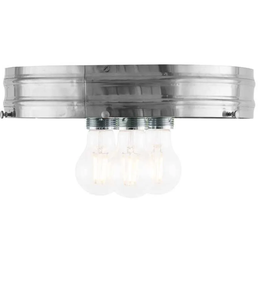 Karlskrona Lampfabrik Stora Taklampor|HeidenstamPlafond 300 (Nickel)