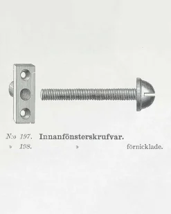Eskilstuna Kulturbeslag AB Skruvar I Mässing|Innanfönsterskruv mässing - Næsman N:o 197