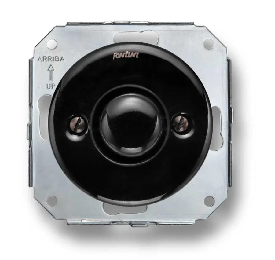 Fontini S.A. Insatser|Insats dimmer traditionell 40-500 W svart porslin - Fontini infällt