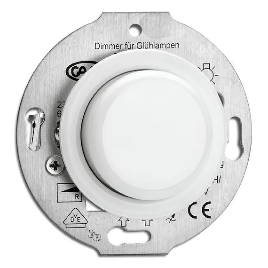 Thomas Hoof Produktgesellschaft Vit Porslin Infällt Thpg|Insatser|Insats universaldimmer PRO LED vitt porslin - THPG infällt
