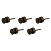 Fontini S.A. Knoppar I Porslin|Isolatorknoppar I Porslin|Isolatorknopp - Brun porslin/mässing 5-pack (utan mässingsskruv)