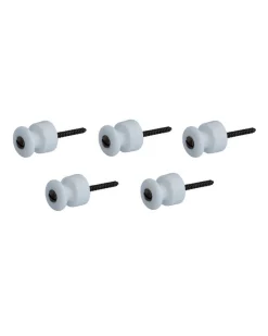 Fontini S.A. Knoppar I Porslin|Isolatorknoppar I Porslin|Isolatorknopp - Porslin/Antik Mässing 5-pack