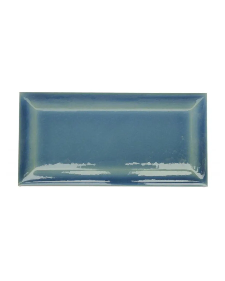 ADEX Blått Kakel|Krackelerat Kakel|Kakel Bristol - Fasad kant 7,5 x 15 cm blå, krackelerat