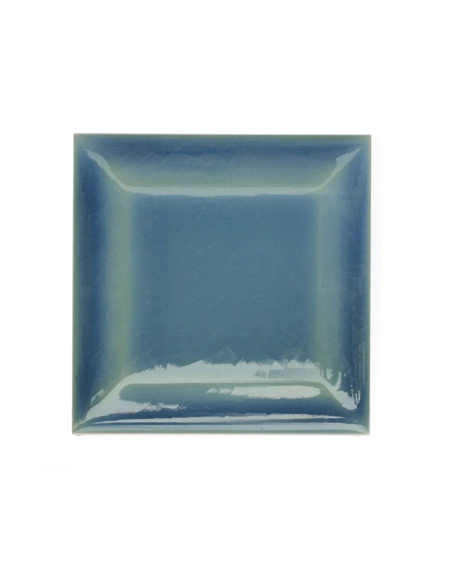 ADEX Blått Kakel|Krackelerat Kakel|Kakel Bristol - Fasad kant 7,5 x 7,5 cm blå, krackelerad