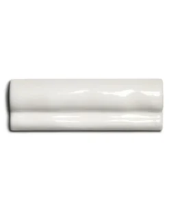 Cevica S.L. Bröstlister|Cremevitt Kakel|Kakel Mayfair - Elfenbensvit bröstlist 5 x 15 cm blank, lätt vågigt