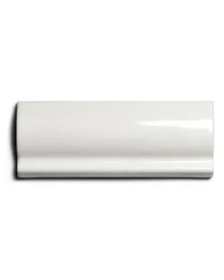Cevica S.L. Bröstlister|Cremevitt Kakel|Kakel Mayfair - Elfenbensvit bröstlist 5 x 13 cm blank, lätt vågigt