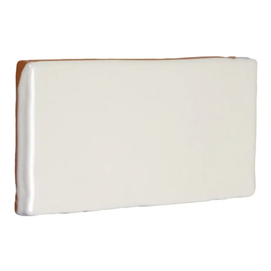 Cevica S.L. Vitt Kakel|Rektangulärt Kakel|Kakel Mayfair - Elfenbensvit Halftile 7,5 x 15 cm blank, lätt vågigt