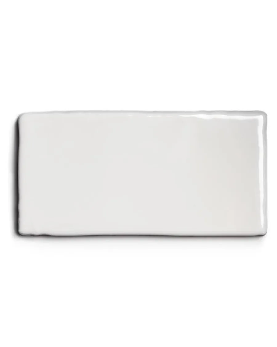 Cevica S.L. Vitt Kakel|Rektangulärt Kakel|Kakel Mayfair - Elfenbensvit Halftile 7,5 x 15 cm blank, lätt vågigt
