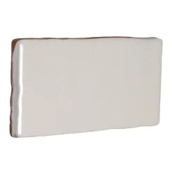 Cevica S.L. Vitt Kakel|Rektangulärt Kakel|Kakel Mayfair - Krackelerad antikvit halftile 7,5 x 15 cm blank, lätt vågigt