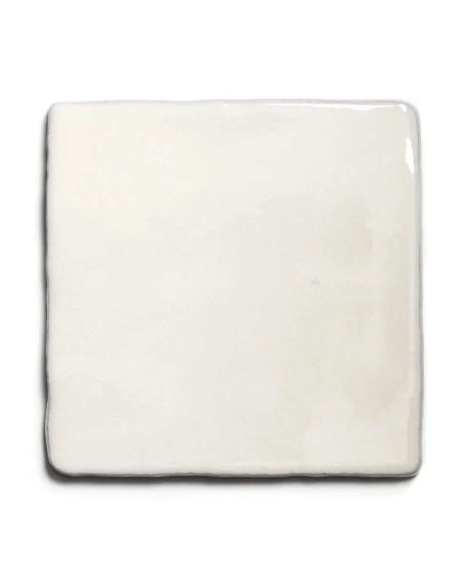 Cevica S.L. Vitt Kakel|Kvadratiskt Kakel|Kakel Mayfair - Krackelerad antikvit 13 x 13 cm blank, lätt vågigt