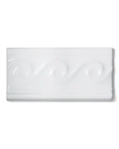 ADEX Vitt Kakel|Dekorlister|Kakel Victoria - Dekorlist våg 7,5 x 15 cm vit