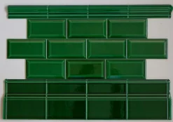 ADEX Grönt Kakel|Krackelerat Kakel|Kakel Victoria - Fasad kant 7,5 x 15 cm buteljgrön
