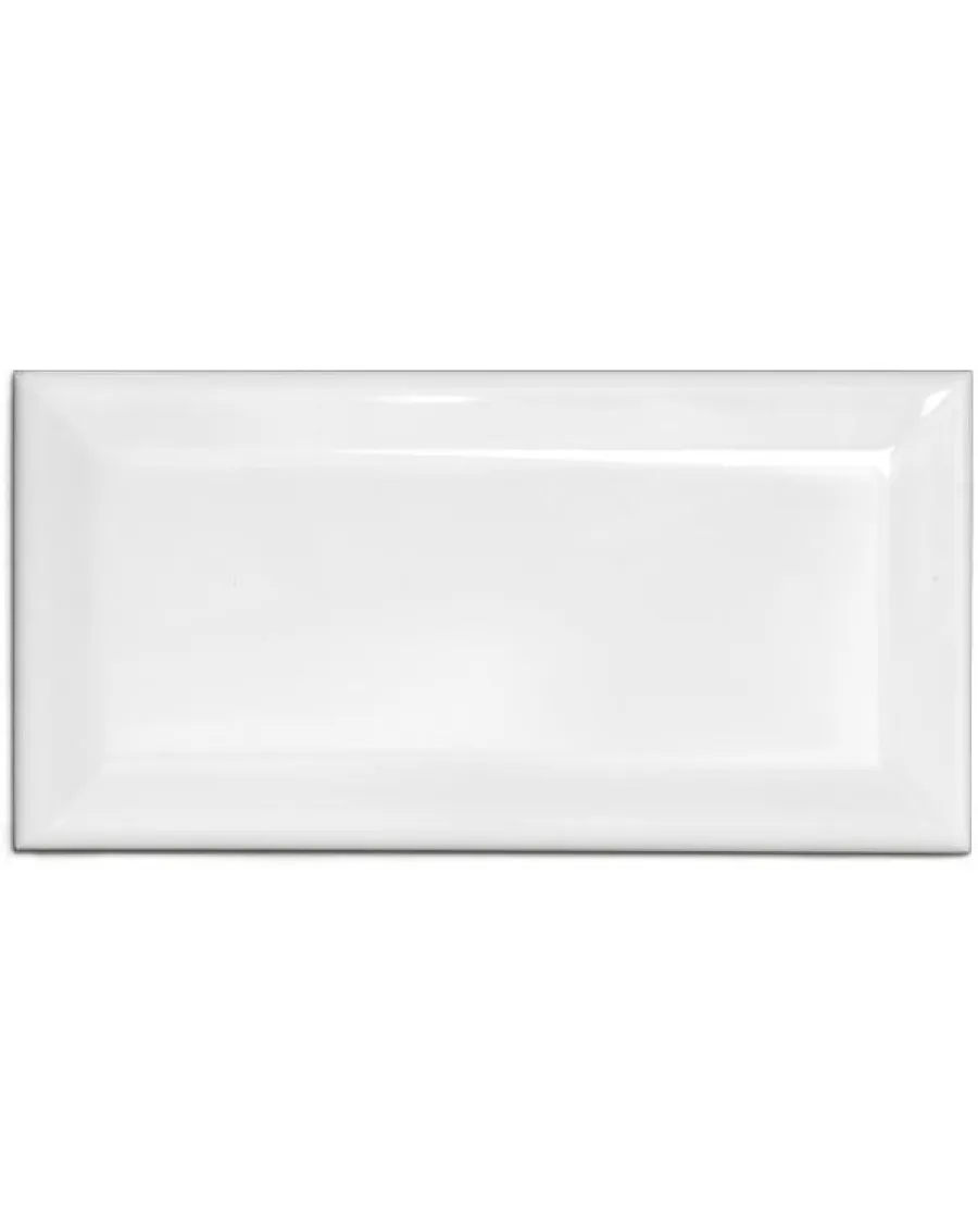ADEX Rektangulärt Kakel|Vitt Kakel|Kakel Victoria - Fasad kant 10 x 20 cm vit, blank