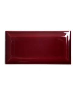 ADEX Rött Kakel|Kulörprov Kakel|Kakel Victoria - Fasad kant 7,5 x 15 cm vinröd