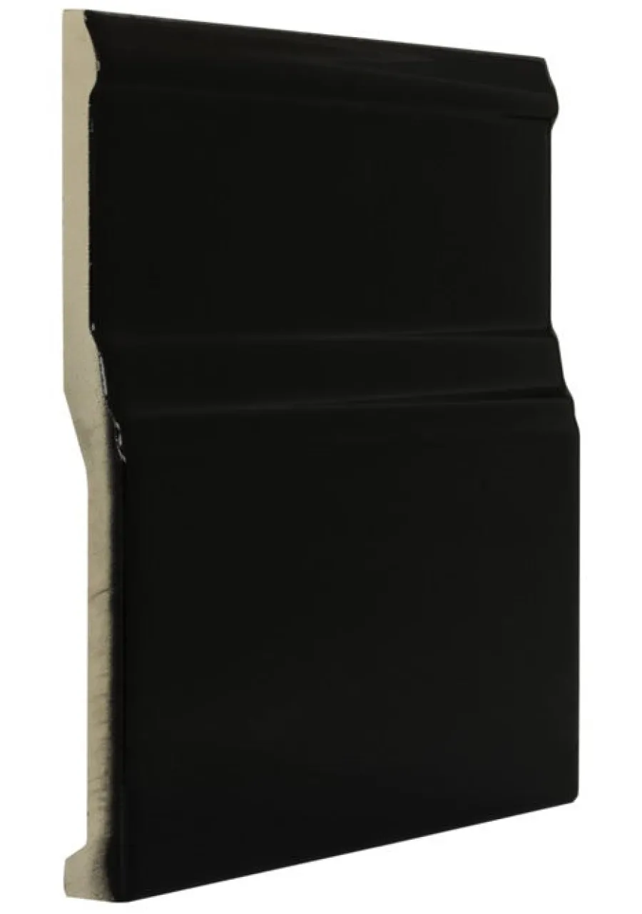 ADEX Svart Kakel|Golvsocklar|Kakel Victoria - Golvsockel list 15 x 15 cm svart, blank