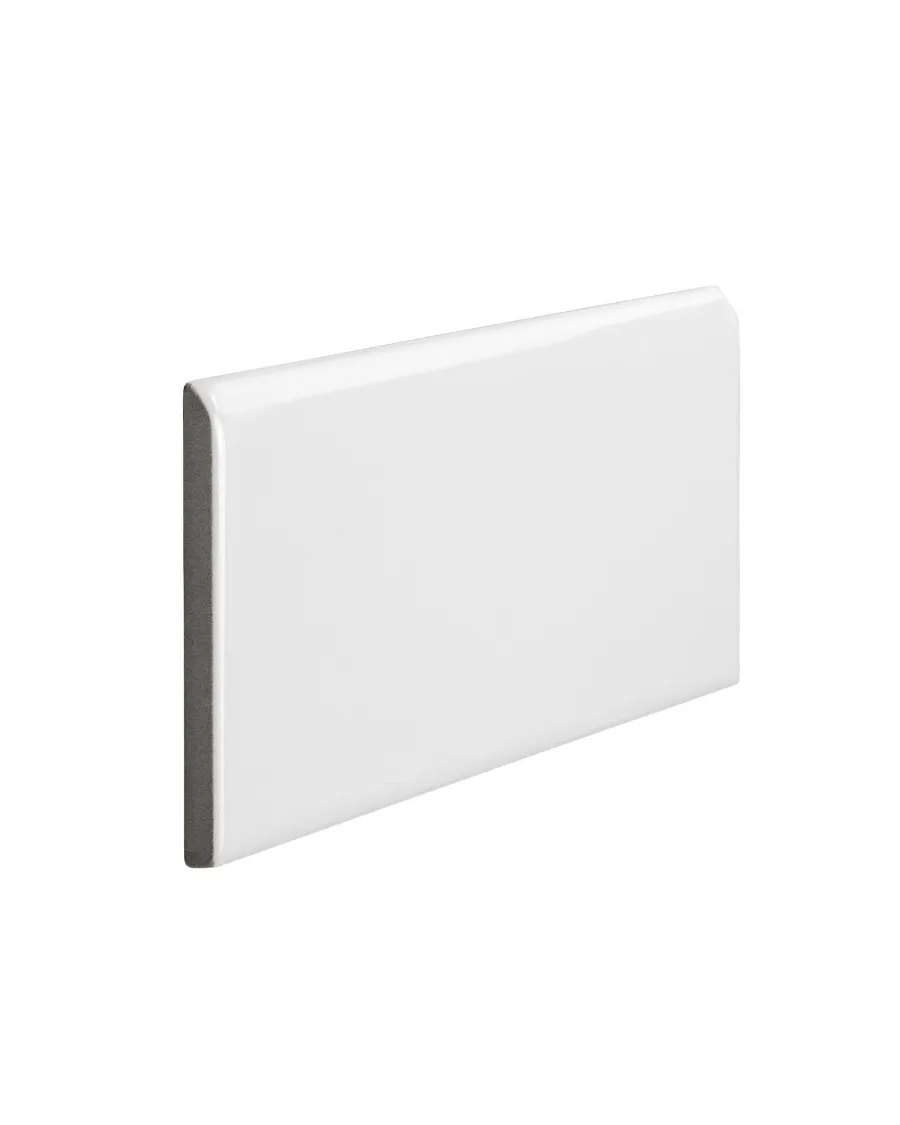 ADEX Vitt Kakel|Kakel Victoria - 7,5 x 15 cm vit bullnose långsida