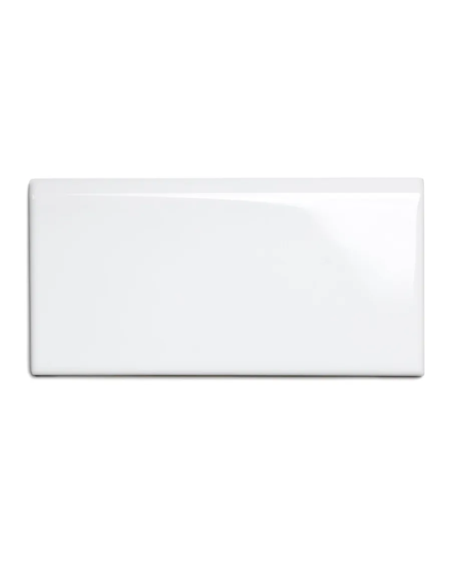 ADEX Vitt Kakel|Kakel Victoria - 7,5 x 15 cm vit bullnose långsida
