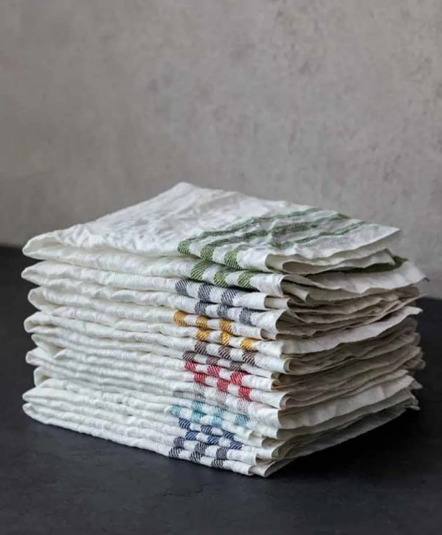 Axlings Linne AB Kökshanddukar|Kökshanddukar|Kökshandduk 2-pack - Lin 50x70 cm, rand benvit/natur