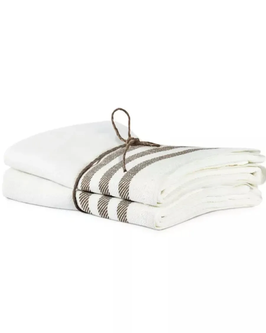 Axlings Linne AB Kökshanddukar|Kökshanddukar|Kökshandduk 2-pack - Lin 50x70 cm, rand benvit/natur
