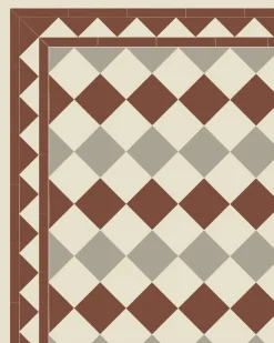 Winckelmans Klinker Hall|Klinker - Birmingham 15 x 15 cm gulvit/röd/ljusgrå