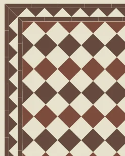 Winckelmans Klinker Hall|Klinker - Birmingham 15 x 15 cm gulvit/röd/chokladbrun