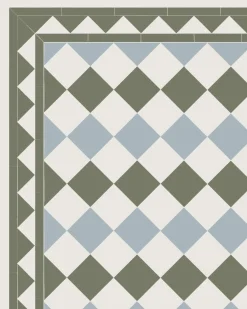 Winckelmans Klinker Hall|Klinker - Birmingham 15 x 15 cm vit/gråblå/Australian green
