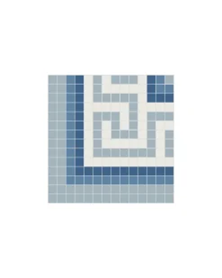 Winckelmans Klinkermosaik|Klinkerfriser|Klinkerfris hörn - Mosaik Regent Blå