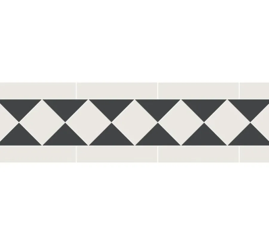 Winckelmans Klinkerfriser|Klinker Hall|Klinkerfris - Klassisk 120 mm vit/svart