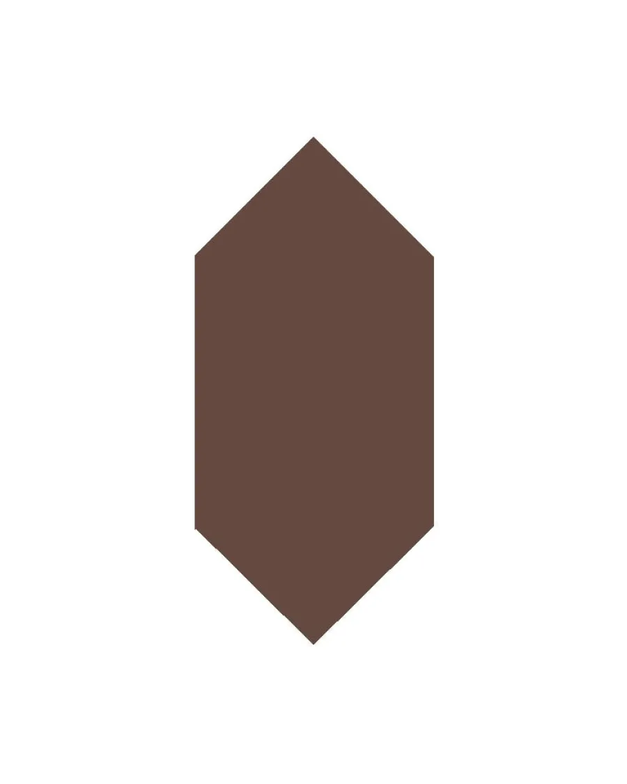 Winckelmans Klinker Hall|Hexagonklinker|Klinker - Hexagondiamant 7 x 15 cm chokladbrun