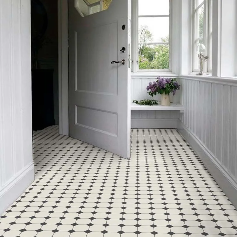 Winckelmans Oktagonklinker|Klinker Hall|Klinker - Oktagon 10 x 10 cm vit