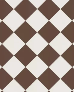 Winckelmans Schackrutigt Klinker|Klinker Hall|Klinker - Schackrutigt 15 x 15 cm chokladbrun/vit