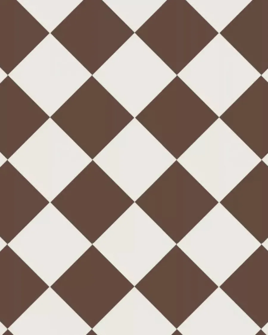 Winckelmans Schackrutigt Klinker|Klinker Hall|Klinker - Schackrutigt 15 x 15 cm chokladbrun/vit