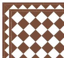 Winckelmans Schackrutigt Klinker|Klinker Hall|Klinker - Schackrutigt 15 x 15 cm chokladbrun/vit