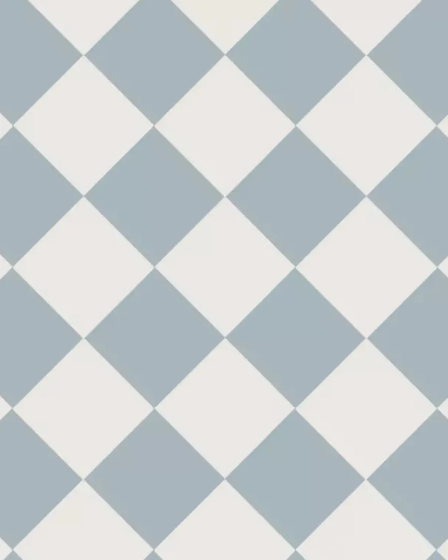 Winckelmans Schackrutigt Klinker|Klinker Hall|Klinker - Schackrutigt 15 x 15 cm gråblå/vit