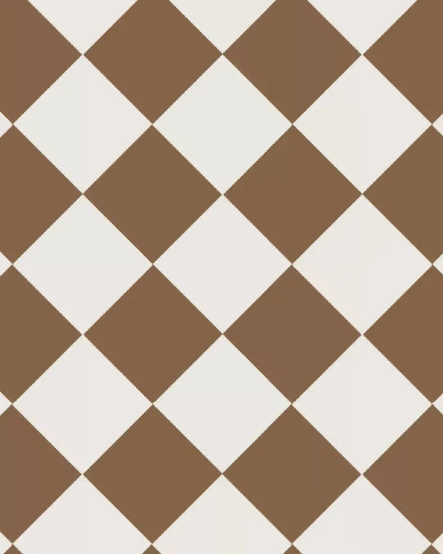 Winckelmans Schackrutigt Klinker|Klinker Hall|Klinker - Schackrutigt 15 x 15 cm havana/vit