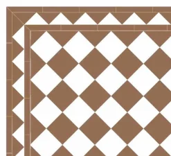 Winckelmans Schackrutigt Klinker|Klinker Hall|Klinker - Schackrutigt 15 x 15 cm kaffebrun/vit