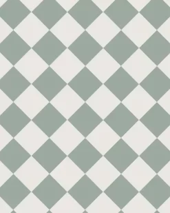 Winckelmans Schackrutigt Klinker|Klinker Hall|Klinker - Schackrutigt 10 x 10 cm ljusgrön/vit