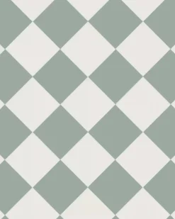Winckelmans Schackrutigt Klinker|Klinker Hall|Klinker - Schackrutigt 15 x 15 cm ljusgrön/vit