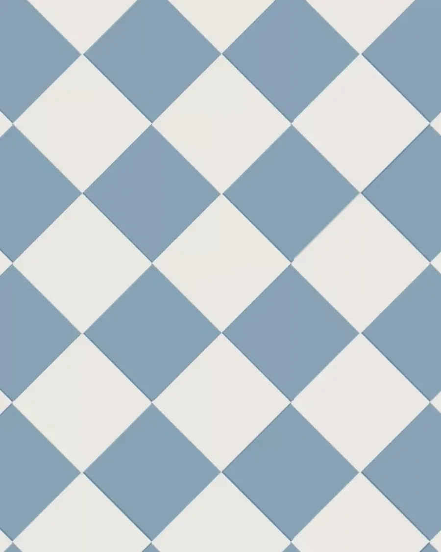 Winckelmans Schackrutigt Klinker|Klinker Hall|Klinker - Schackrutigt 15 x 15 cm ljusblå/vit